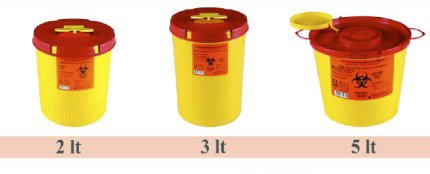 Plastic – Sharps Container Needle Disposal with Lid 2Lt – 3Lt - 5Lt